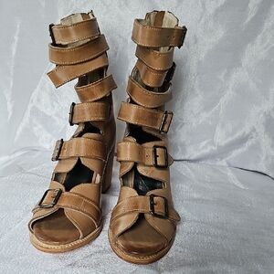 Freebird By Steven Bond Sandals Tan Leather Women's US10/EU43 HANDMADE in Mexico